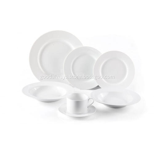 Hot sale user friendly healthy white custom Porcelain Dinnerware